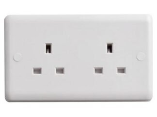 Deta Vimark Unswitched Socket 2-Gang 13A (5016211210423) DETVC1208