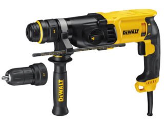 Dewalt D25134K SDS Plus 3 Mode QCC Hammer Drill 800W 240V (5035048546970) DEWD25134K