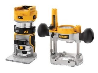 Dewalt DCW604NT XR 1/4in Twin Base Router 18V Bare Unit (5035048711804) DEWDCW604NT