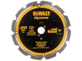 Dewalt Extreme PCD Fibre Cement Saw Blade 250 x 30mm x 12T (5035048540954) DEWDT1474QZ
