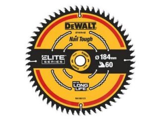 Dewalt Cordless Mitre Saw Blade For DCS365 184 x 16mm x 60T (5035048537053) DEWDT1670QZ
