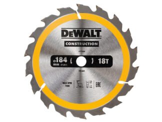 Dewalt Portable Construction Circular Saw Blade 184 x 16mm x 18T (5035048095553) DEWDT1938QZ
