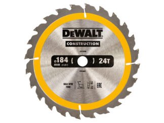 Dewalt Portable Construction Circular Saw Blade 184 x 16mm x 24T (5035048095560) DEWDT1939QZ