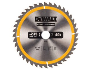 Dewalt Portable Construction Circular Saw Blade 235 x 30mm x 40T (5035048095720) DEWDT1955QZ