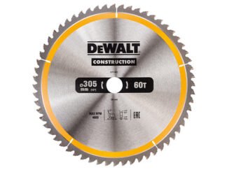 Dewalt Stationary Construction Circular Saw Blade 305 x 30mm x 60T ATB/Neg (5035048095775) DEWDT1960QZ
