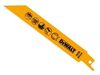 Dewalt Bi-Metal Reciprocating Blade for Metal Cordless 152mm x 18 TPI (Pack 5) (5035048034682) DEWDT2346QZ