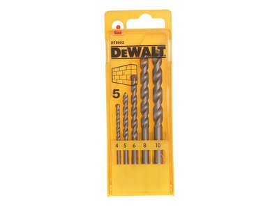 Dewalt Masonry Drill Set 5 Piece 4-10mm (5011402373413) DEWDT6952QZ