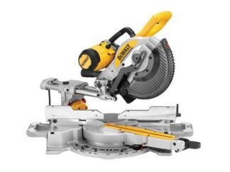 Dewalt DWS727 XPS Double Bevel Slide Mitre Saw 250mm 1675W 110V (5054905243371) DEWDWS727L