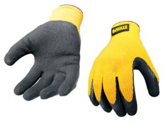 Dewalt Yellow Knit Back Latex Gloves - Large (0674326273761) DEWGRIPPER
