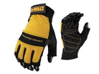 Dewalt Fingerless Synthetic Padded Leather Palm Gloves - Large (0674326273723) DEWPERFORM4