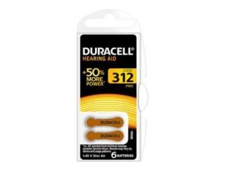 Duracell Hearing Aid Batteries Size 312 (6 Pack) (5000394167247) DUR312