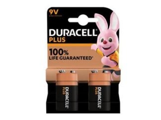 Duracell 9V Plus Power +100% Batteries (Pack 2) (5000394142268) DUR9V100PP2