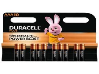 Duracell AAA Cell Plus with Power Boost Batteries (Pack 10) (5000394176829) DURAAAPB10