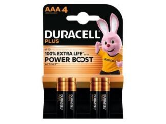 Duracell AAA Cell Plus with Power Boost Batteries (Pack 4) (5000394176645) DURAAAPB4