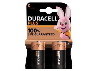Duracell C Cell Plus Power +100% Batteries (Pack 2) (5000394141827) DURC100PP2