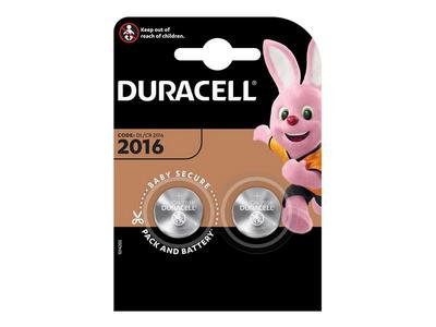 Duracell 2016 Lithium Coin Battery 3V (Pack 2) (5000394203884) DURS5735