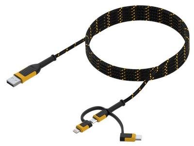 Dewalt Reinforced Braided 3-in-1 Combo Cable 1.8m (6ft) (0826341052160) DWT1311356