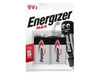 Energizer MAX® 9V Alkaline Batteries (Pack 2) (7638900426533) ENGMAX9V2