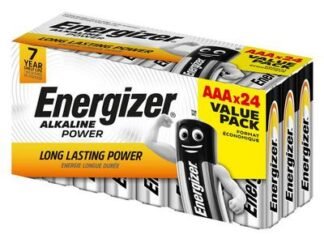 Energizer AAA Cell Alkaline Power Batteries (Pack 24) (7638900435832) ENGPOWAAA24