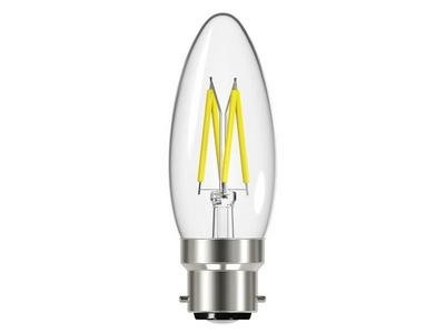 Energizer LED BC (B22) Candle Filament Non-Dimmable Bulb, Warm White 250 lm 2.3W (5050028142256) ENGS12866
