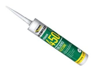 Everbuild Everflex® 450 Builders Silicone Sealant Buff 300ml (5029347601317) EVB450BF
