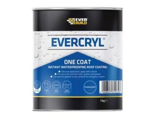 Everbuild EVERCRYL® One Coat Clear 1kg (5029347612658) EVBEVCCL01 *Restrictions - See Description*