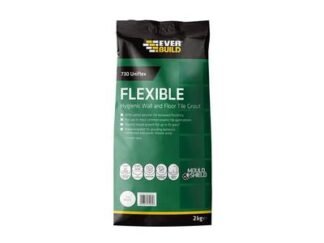 Everbuild 730 Uniflex Hygienic Tile Grout White 2.5kg (5029347615918) EVBFLEX2WE