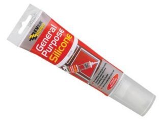 Everbuild General Purpose Easi Squeeze Silicone Sealant Clear 80ml (5029347606060) EVBGPSESQCL
