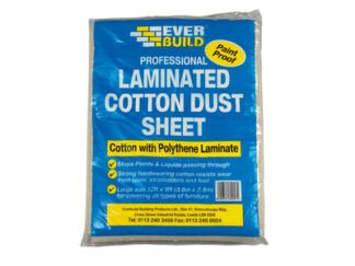 Everbuild Laminated Cotton Dust Sheet 3.6 x 2.7m (5029347602574) EVBLAMDUST