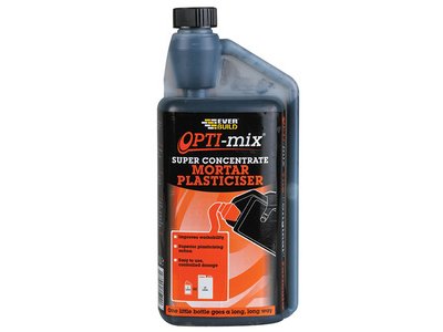 Everbuild Opti-Mix Mortar Plasticiser 1 litre (5029347609870) EVBOPTIMIX1 *Restrictions - See Description*