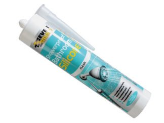 Everbuild Showerproof Bathroom Silicone Translucent 280ml (5029347609627) EVBSHOWTR