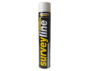 Everbuild Survey Line® Marker Spray White 700ml (5029347000943) EVBSURVEYWH