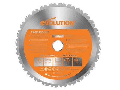 Evolution Multi-Material Mitre Saw Blade 255 x 25.4mm x 28T (0849713011374) EVL255MULTI