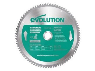 Evolution Aluminium Cutting Mitre Saw Blade 255 x 25.4mm x 80T (0849713053497) EVLA255TC80M