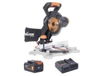Evolution R185CMS-Li EXT Compound Mitre Saw 18V 1 x 4.0Ah Li-ion (0849713042651) EVLR185CMS4