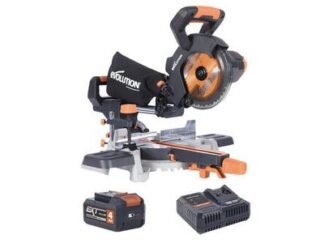 Evolution R185SMS-Li EXT Sliding Mitre Saw 18V 1 x 4.0Ah Li-ion (0849713042774) EVLR18SMS4