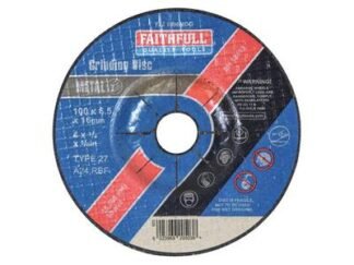 Faithfull Depressed Centre Metal Grinding Disc 100 x 6.5 x 16mm (5023969205038) FAI1006MDG