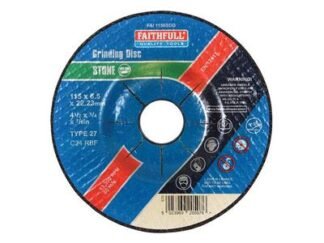 Faithfull Depressed Centre Stone Grinding Disc 115 x 6 x 22.23mm (5023969205076) FAI1156SDG