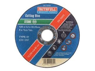 Faithfull Stone Cut Off Disc 125 x 3.2 x 22.23mm (5023969204741) FAI1253S
