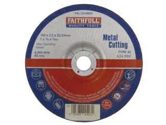 Faithfull Depressed Centre Metal Cutting Disc 180 x 3.2 x 22.23mm (5023969204970) FAI1803MDC