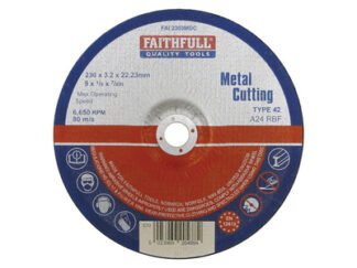 Faithfull Depressed Centre Metal Cutting Disc 230 x 3.2 x 22.23mm (5023969204994) FAI2303MDC