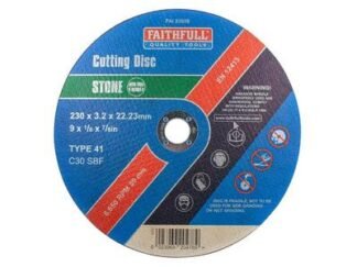Faithfull Stone Cut Off Disc 230 x 3.2 x 22.23mm (5023969204789) FAI2303S