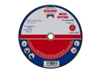 Faithfull Metal Cut Off Disc 355 x 2.8 x 25.4mm (5023969204857) FAI3502825M