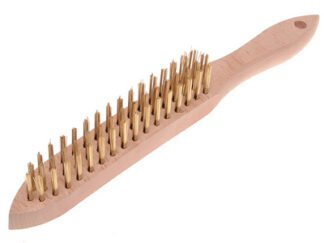 Faithfull 680/B3 Brass Wire Scratch Brush - 3 Row (5023969202471) FAI680B3