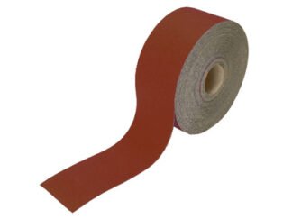 Faithfull Aluminium Oxide Sanding Paper Roll Red Heavy-Duty 115mm x 50m 40G (5023969255170) FAIAR11540R