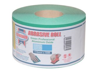 Faithfull Aluminium Oxide Sanding Paper Roll Green 115mm x 50m 80G (5023969256924) FAIAR11580G