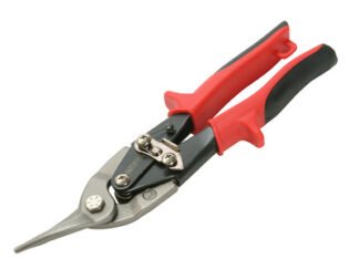 Faithfull Red Compound Aviation Snips Left Cut 250mm (10in) (5023969210315) FAIAS10R