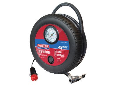 Faithfull Low Volume Tyre Inflator 12V (5023969300924) FAIAUTYINFLO