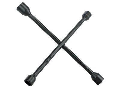 Faithfull 4-Way Wheel Brace Black Powder Coated 14in (5023969315591) FAIAUWB4WP