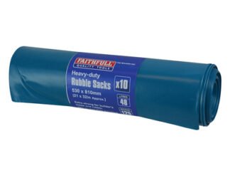 Faithfull Blue Heavy-Duty Rubble Sacks (Roll 10) (5023969313498) FAIBAGRS10H